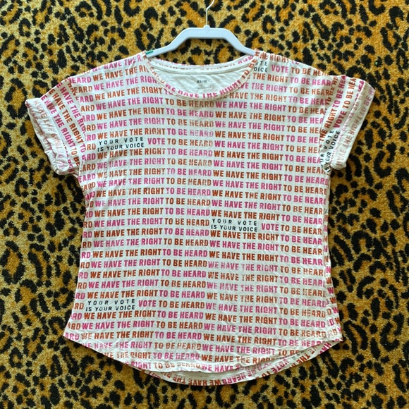 Maeve (Anthropologie) "Your VOTE is your VOICE" short sleeve tee S - Picture 3 of 12